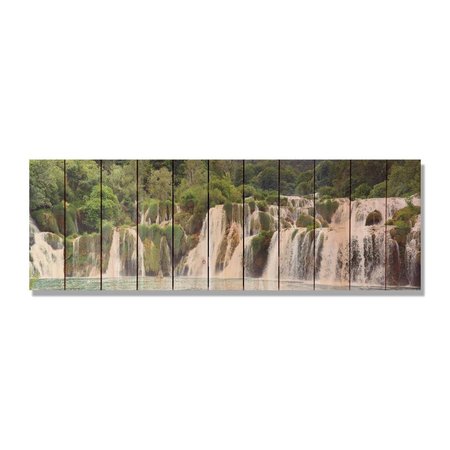 RICKI&APOSS RUGS 60 x 20 in. Free Fall Inside & Outside Cedar Wall Art RI890047